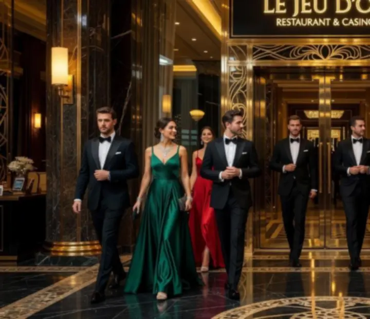 Ulaz u elegantni Zagrebia casino restoran s profinjenim osvjetljenjem