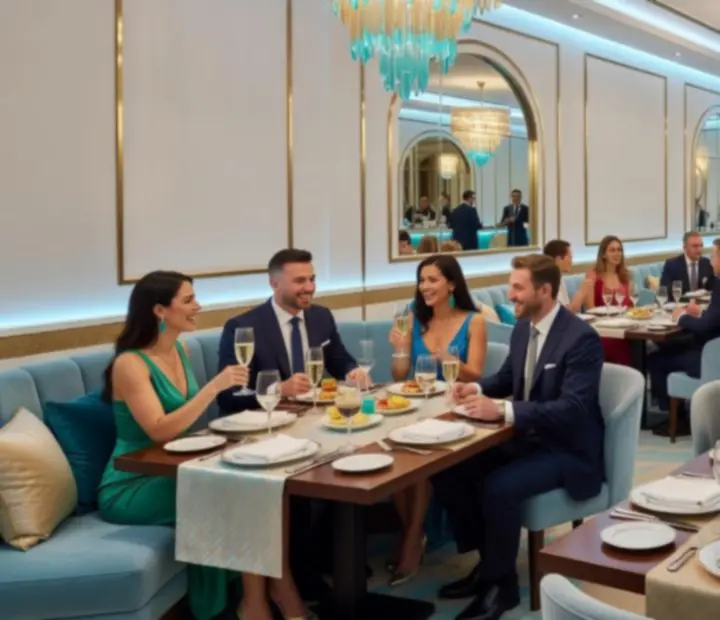 Elegantni interijer Zagrebia casino restorana s modernim rasvjetnim detaljima i udobnim stolovima.