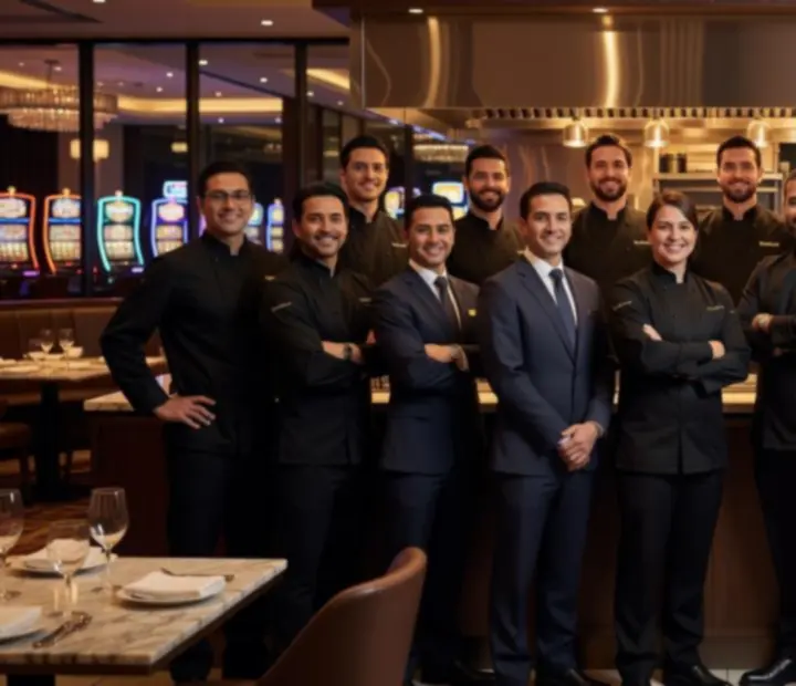 Tim casino restorana Zagrebia – chefovi i osoblje u modernom interijeru.